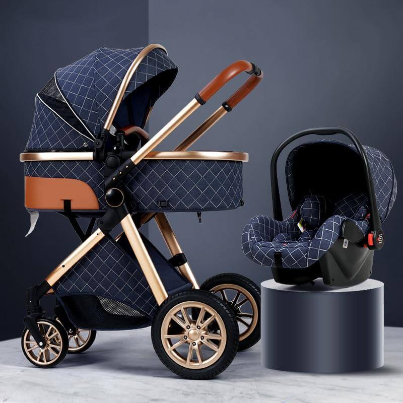 3 in 1 Luxury Baby Stroller (Free Car Seat)